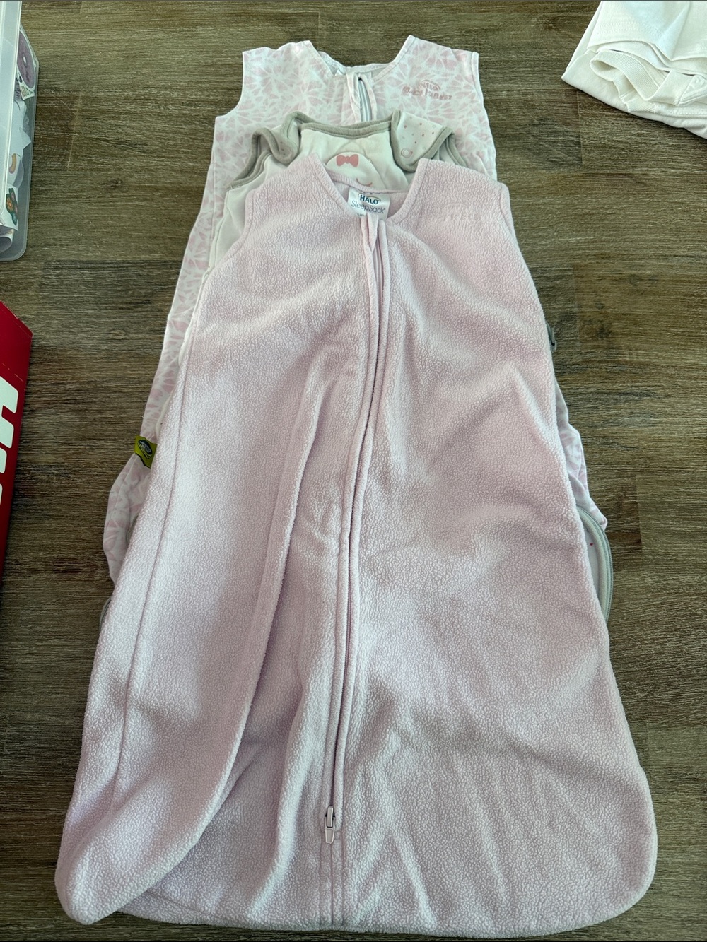 Set of 3 Small Sleep Sacks - Wearable Blanket (2 Halo and 1 Nested Egg Weighted)